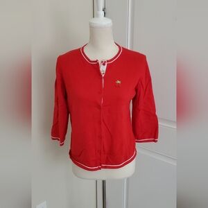 Christopher & Banks Red Blazer with White Trim